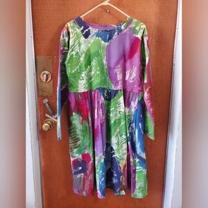 Multicoloured dress with pockets